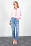 Pink Pocketed Linen Effect Women's Shirt |   Mks163420-01-3420 - 3