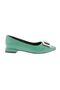 2802-23y Women's Pointed Toe Ballet Flats with Metal Square Buckle