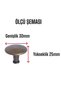 Flat Button Antique Yellow Handle Furniture Drawer Cabinet Door Handle Metal Handle Accessories with Screw - 3