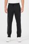 Men's Black Standard Fit Regular Cut Straight Leg Pocket Zippered Comfortable Jogger Sweatpants