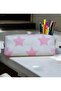 Pink Star Sweet Pencil Case - School Pencil Case-Makeup Bag Pink Star White Background - 3