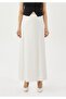 Maxi Boy Ecru A-Line Classic Skirt with Zipper and Lining - 2