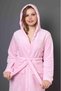 Women's Pink Ultrasoft Plush Dressing Gown - 8