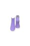 Single Purple Colored Unisex Flexible Moisture Absorbent Cotton Plain Booties Socks