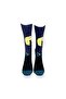 Navy Blue Unisex Flexible Animal Patterned Cotton Socks - 3