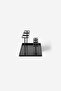 Geometric Patterned Black Metal Organizer - Pen and Brush Organizer - 4
