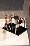 Geometric Patterned Black Metal Organizer - Pen and Brush Organizer - 2