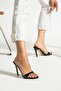 Stylish Patent Leather Heelled Slippers