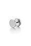 Unisex Black and Silver Tunnel-Look Set of 2 Steel Earrings - 3