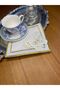 6 Pieces Gardenia Linen Gold Color Double Square Mobile Butterfly Stylish Cocktail Presentation Napkin - 3