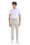 Beige Dynamic Fit Linen Jogger Pants with Straight Side Pockets - 2
