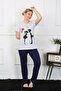 Women's Short Sleeve Combed Cotton Pajama Set 4208 - 6