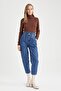 Relax Fit Turtleneck Cashmere Textured Extra Soft Basic Sweater H1651Az22Wn - 2