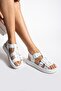 White Genuine Leather Women's Sandals