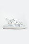 White Genuine Leather Women's Sandals - 2