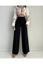 Wide Leg High Waist Full Lycra Crepe Fabric Relaxed Fit Trousers