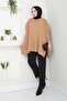 Women's Biscuit Hijab Knitwear Oversize Slit Sweater - 6