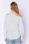 White Asymmetrical Long Sleeve Striped Shirt |   Ek1000169141-9141 - 5