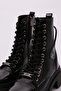 K9085 Women's Lace-Up Boots Black Wrinkled Patent Leather - 4
