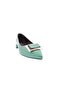 2802-23y Women's Pointed Toe Ballet Flats with Metal Square Buckle - 2