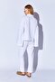Optical White Relaxed Fit Muslin Trousers |   Edi100667011-7012 - 5