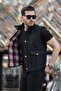 Men's Quilted Snap Fastener Vest Seasonal
