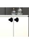 8 Pieces of Hard Plastic Mushroom Button Handle Black Cabinet Furniture Kitchen Cabinet Drawer Door Handle Handle - 5