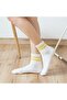 Unisex White Cotton Economical Patterned Tennis Socks 8 Pairs - 4