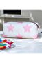 Pink Star Sweet Pencil Case - School Pencil Case-Makeup Bag Pink Star White Background - 4