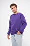 Unisex Purple Color Basic Sweatshirt Crew Neck Hoodie 100% Cotton - 7