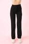 Women's high waist lycra gathering crepe fabric front buttoned palazzo pants - 7