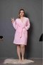 Women's Pink Ultrasoft Plush Dressing Gown - 4
