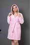 Women's Pink Ultrasoft Plush Dressing Gown - 6