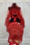 Red Bridal Veil Set, Sparkling Laced, Sequin Embroidered Henna Night Veil, Alı Cover 6 Pieces - 6