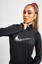 سويت شيرت Dri Fit Big Swoosh 1/4 بسحاب للتدريب والجري، قميص تدريب للجري باللون الأسود
