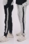 Hgt. Children's Sweatpants with 2-Piece Side Strip Detail, Side Pockets, Elastic Waist, and Elastic Leg Ends.