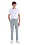 Gray Dynamic Fit Checkered Jogger Trousers with Side Pockets - 2