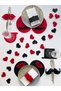 2-Piece Valentine's Day Special American Service Set 60 Pieces, Valentine's Day Table Decoration Presentation