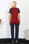 Women's Lace Sleeve Combed Cotton Pajama Set 4149 - 7