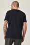 Men's Navy Blue Slim Fit Narrow Cut Crew Neck 100% Cotton T-Shirt Pack of 2 - 6