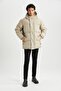 Water Repellent Regular Fit Inflatable Coat with Hood and Zipper Pockets A3859Ax23Wn - 5