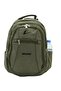 Unisex Khaki Backpack Canvas Fabric Outdoor Bag with Laptop Compartment 307