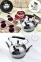 Double Sided Ottoman Motif Aluminum Teapot with Strainer Teapot - 5