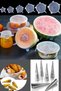 6-Piece Metal Cornet-Cabbage Mold 6 Sizes Food Protector Silicone Cover Storage Cap - 2