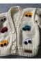 Hand Knitted Boy's Cardigan with Car Detail - 3