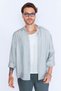 Painting Gray Modal Soft Textured Comfortable Cut Long Sleeve Men's Shirt Ee100128254-8254