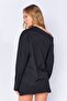 Black Asymmetrical Poplin Lycra Shirt |   Ek1000169256-9256 - 5