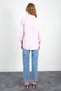 Pink Pocketed Linen Effect Women's Shirt |   Mks163420-01-3420 - 4