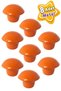 8Pcs Orange Mushroom Button Handle for Child Baby Furniture Drawer Cabinet Door Handle Metal Handle Accessorie