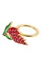 Başak 6-Piece Gold Luxury Napkin Ring, Enamel Başak Decorated Napkin Ring - 3